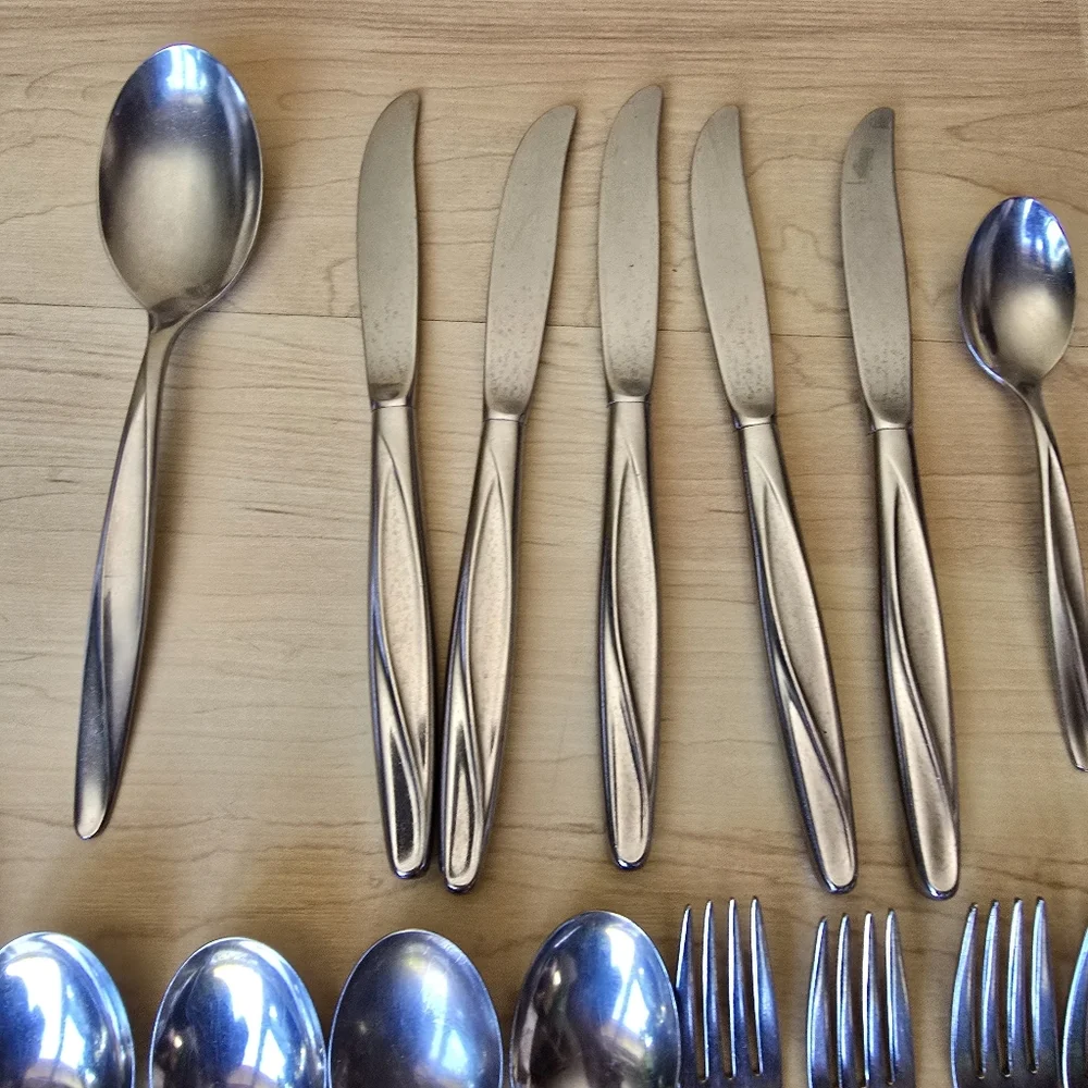 VTG 19pc FINLANDIA‎ Stainless MCM Flatware International Silver INSICO USA